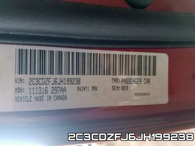 2C3CDZFJ6JH199238 фото 2