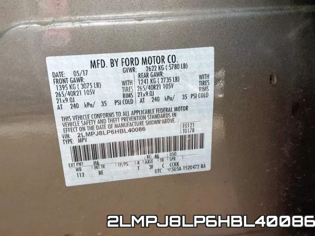 2LMPJ8LP6HBL40086 фото 2