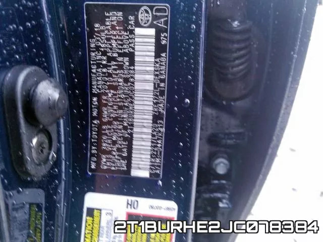 2T1BURHE2JC078384 фото 2