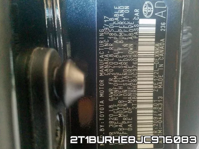 2T1BURHE8JC976083 фото 2