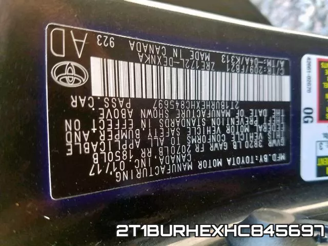2T1BURHEXHC845697 фото 2