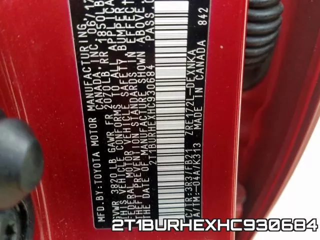 2T1BURHEXHC930684 фото 2