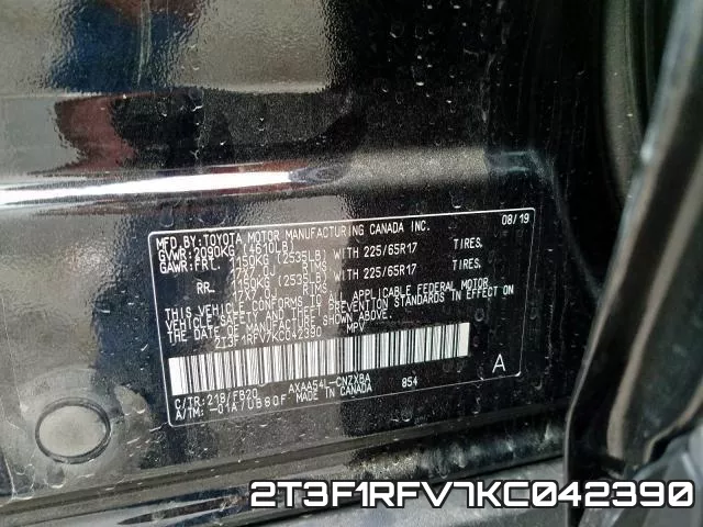 2T3F1RFV7KC042390 фото 2