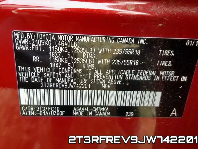 2T3RFREV9JW742201 фото 2