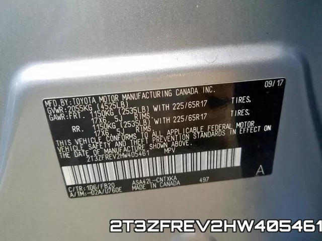 2T3ZFREV2HW405461 фото 2