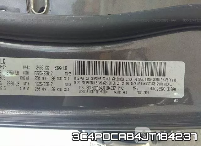 3C4PDCAB4JT184237 фото 10
