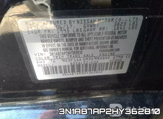 3N1AB7AP2HY362810 фото 10