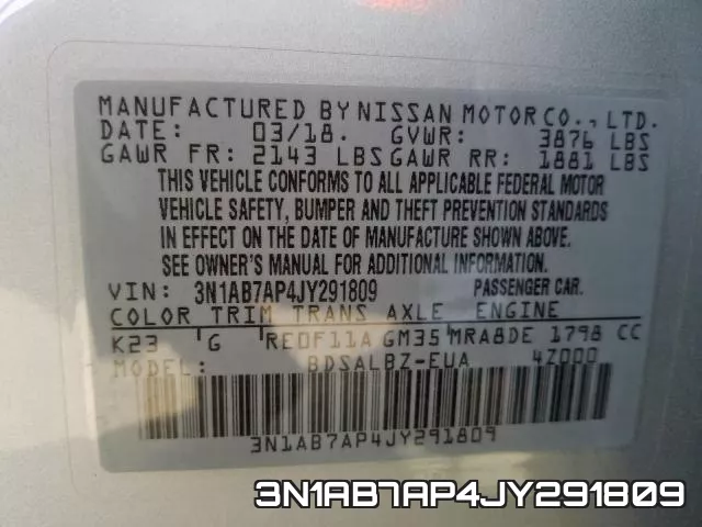 3N1AB7AP4JY291809 фото 2