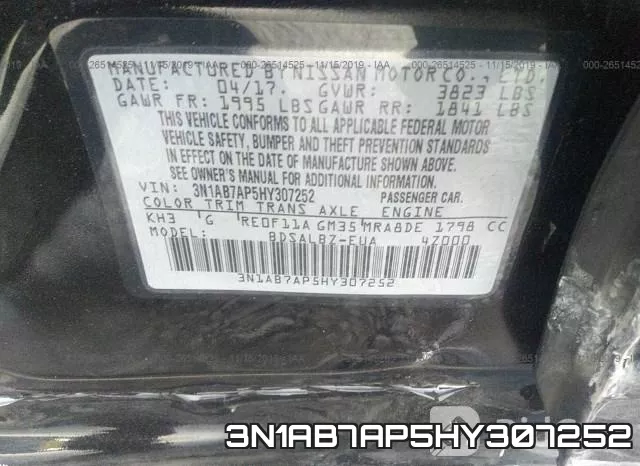 3N1AB7AP5HY307252 фото 10