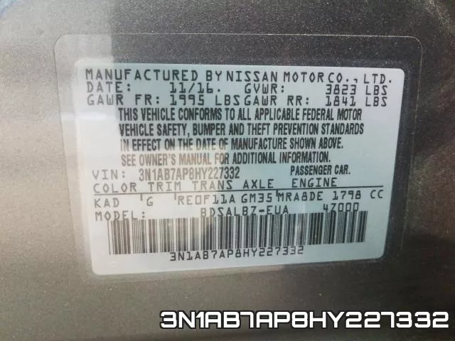 3N1AB7AP8HY227332 фото 2