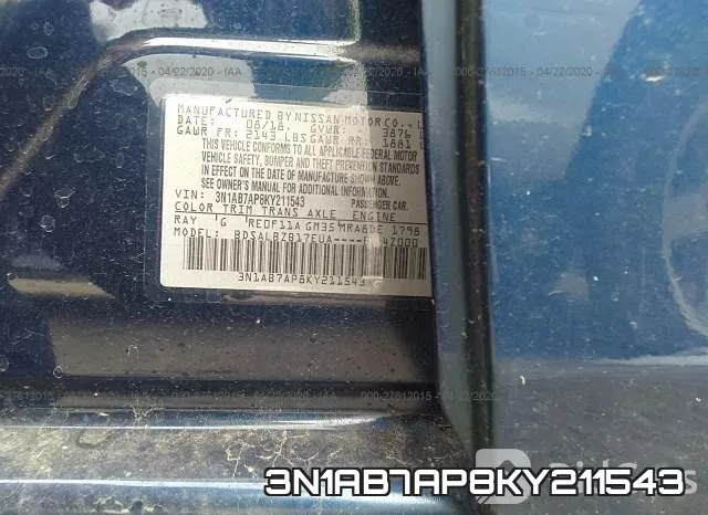 3N1AB7AP8KY211543 фото 10