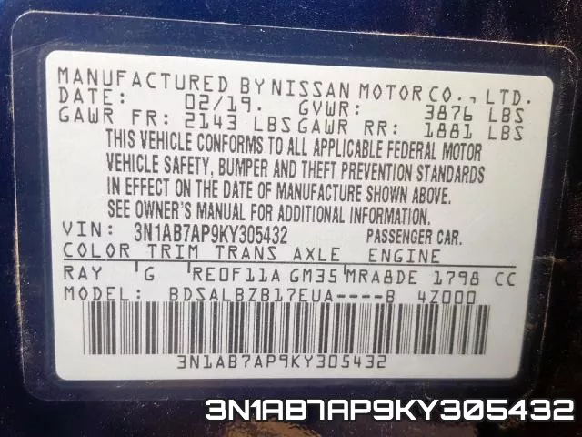 3N1AB7AP9KY305432 фото 2