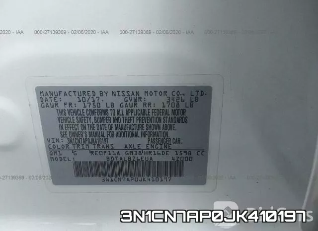 3N1CN7AP0JK410197 фото 10