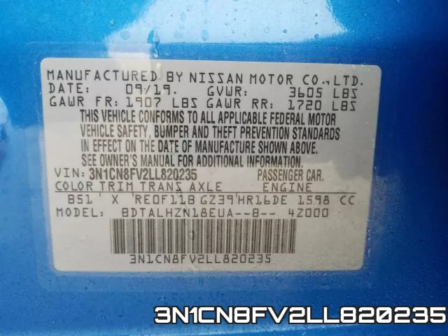 3N1CN8FV2LL820235 фото 2