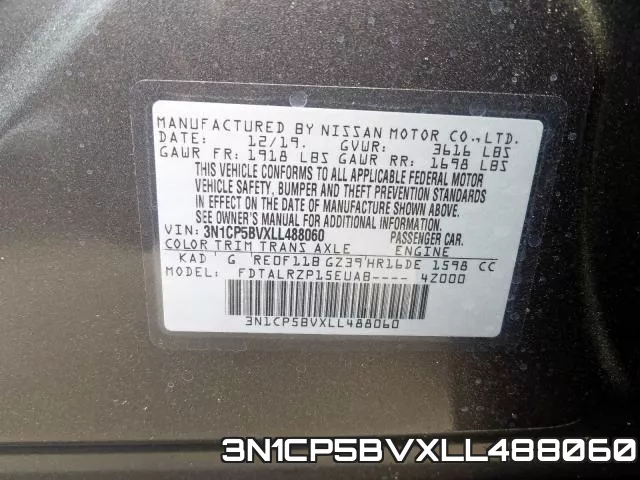 3N1CP5BVXLL488060 фото 2