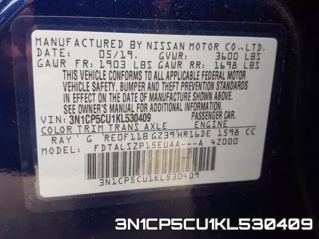 3N1CP5CU1KL530409 фото 2