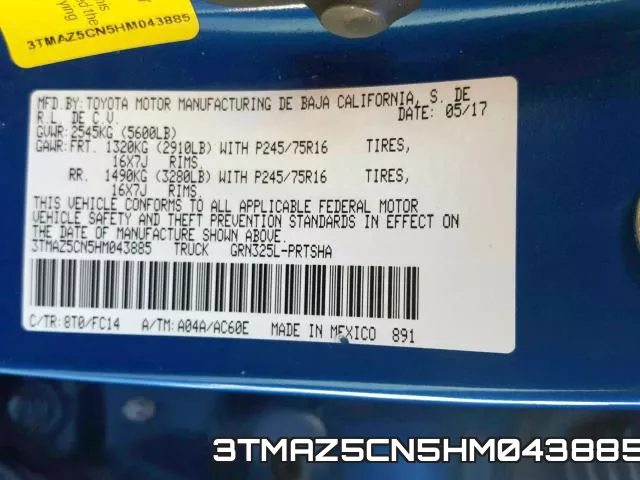 3TMAZ5CN5HM043885 фото 2