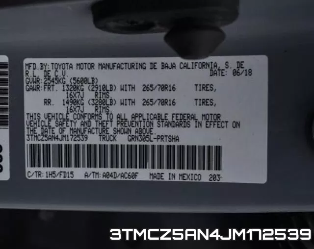 3TMCZ5AN4JM172539 фото 2