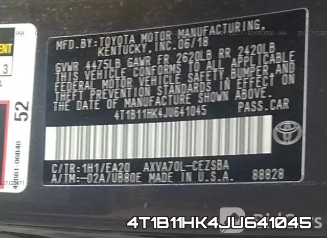 4T1B11HK4JU641045 фото 10