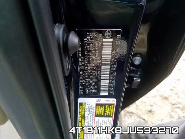 4T1B11HK8JU533270 фото 2