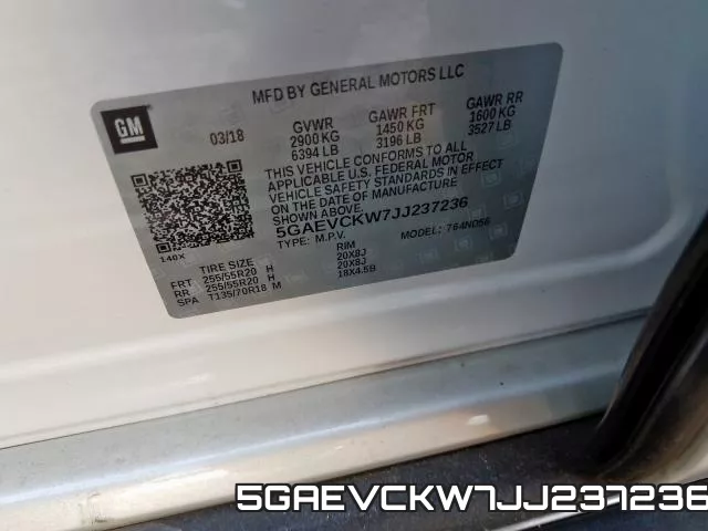 5GAEVCKW7JJ237236 фото 2