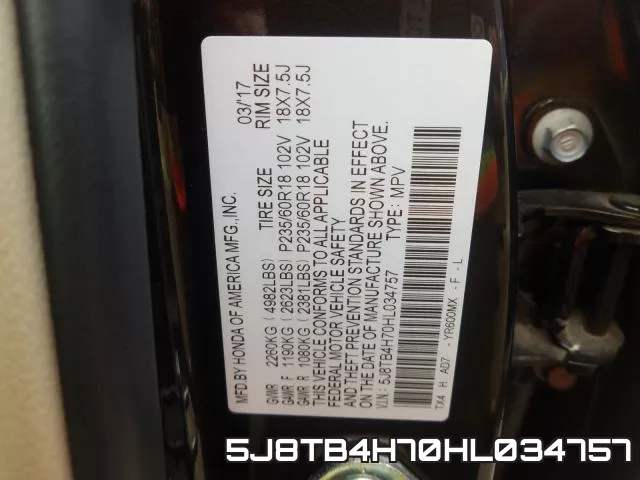 5J8TB4H70HL034757 фото 2