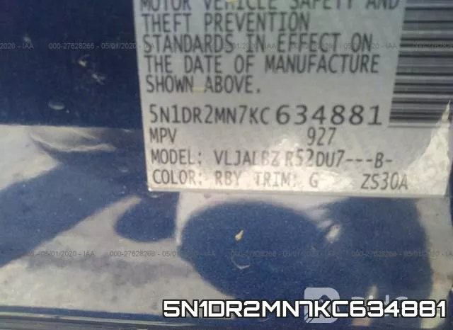 5N1DR2MN7KC634881 фото 10