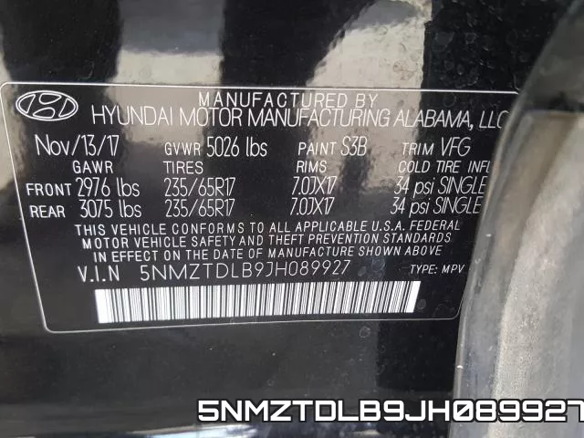 5NMZTDLB9JH089927 фото 2