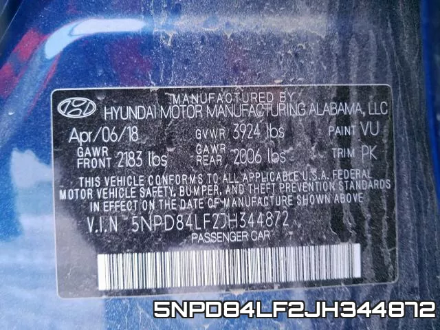 5NPD84LF2JH344872 фото 2