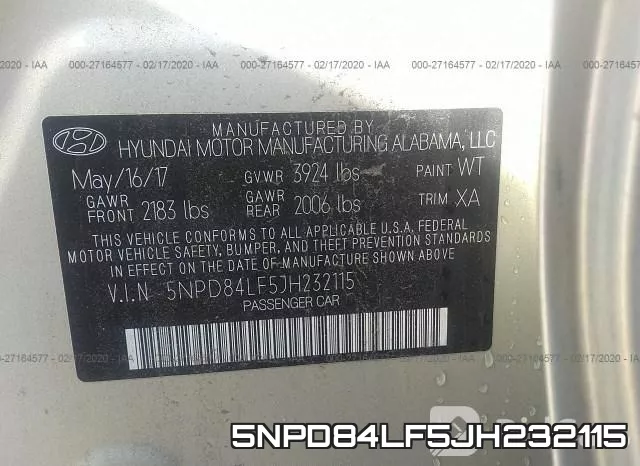 5NPD84LF5JH232115 фото 10