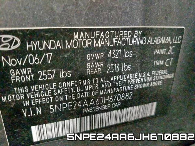 5NPE24AA6JH670882 фото 2