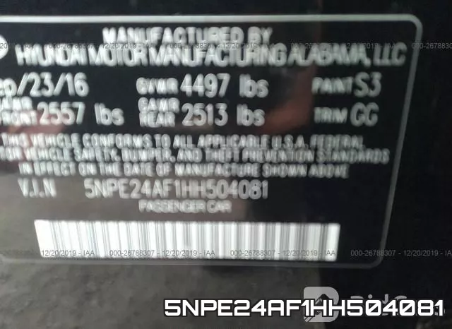 5NPE24AF1HH504081 фото 10