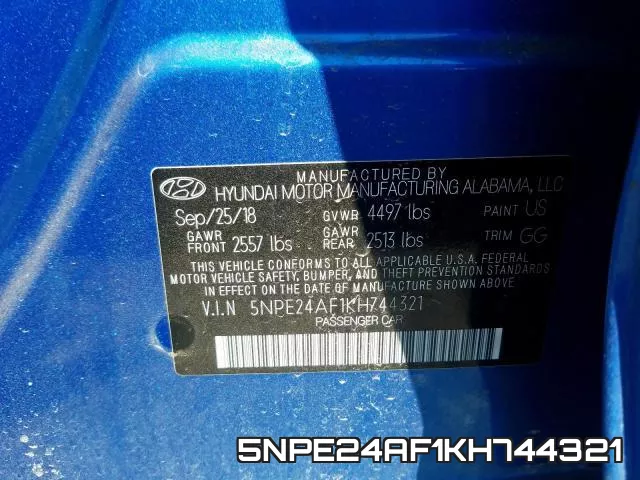 5NPE24AF1KH744321 фото 2