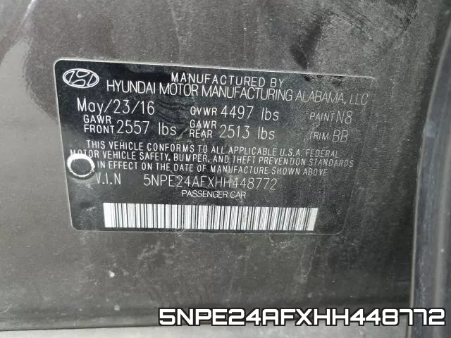 5NPE24AFXHH448772 фото 2