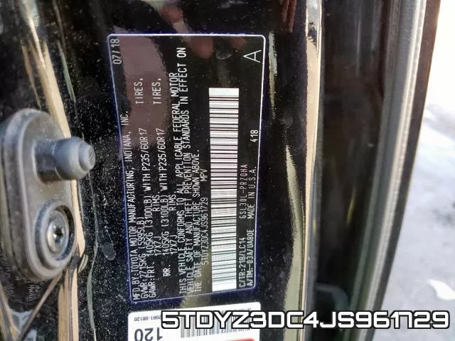 5TDYZ3DC4JS961729 фото 2