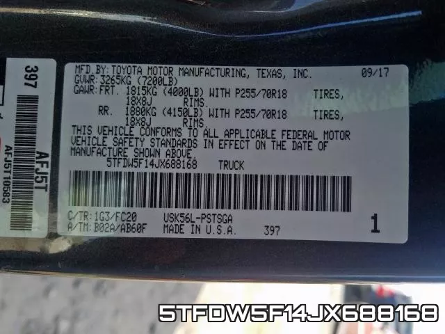 5TFDW5F14JX688168 фото 2