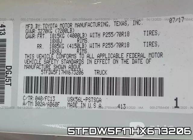 5TFDW5F17HX673206 фото 10
