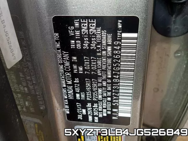 5XYZT3LB4JG526849 фото 2