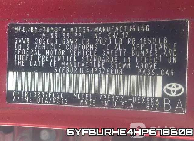 5YFBURHE4HP678608 фото 10