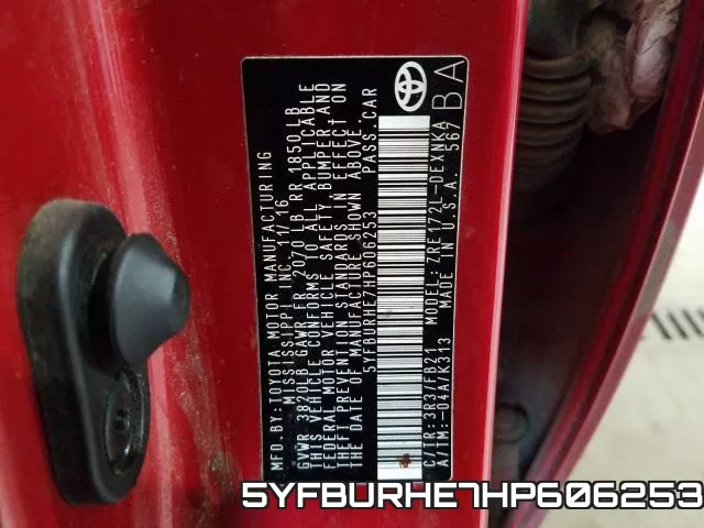 5YFBURHE7HP606253 фото 2