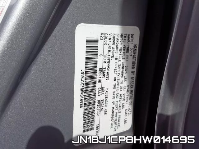 JN1BJ1CP8HW014695 фото 2