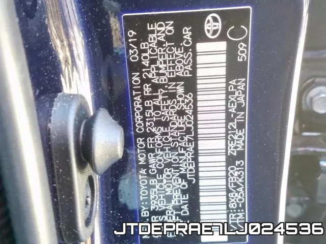 JTDEPRAE7LJ024536 фото 2