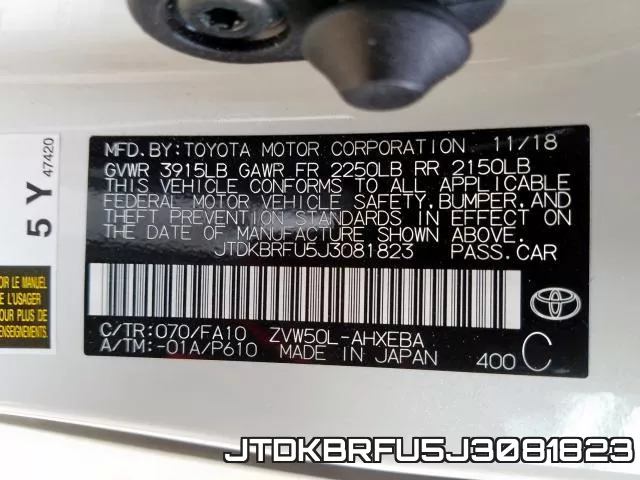 JTDKBRFU5J3081823 фото 2