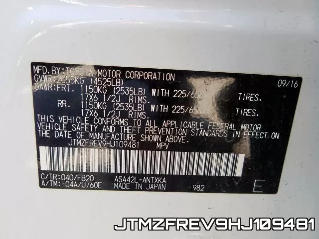 JTMZFREV9HJ109481 фото 2