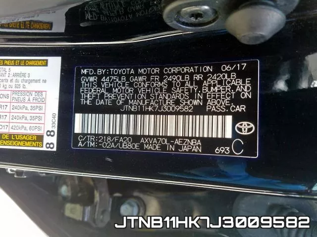 JTNB11HK7J3009582 фото 2
