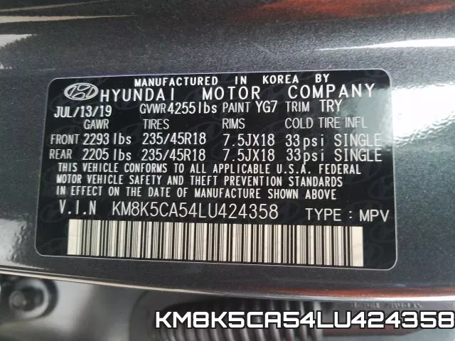 KM8K5CA54LU424358 фото 2