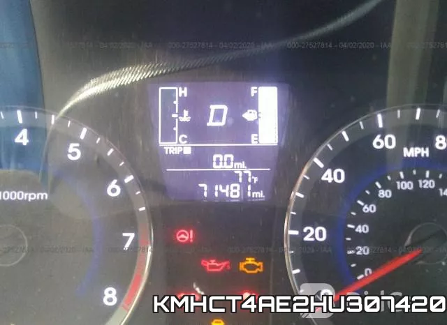 KMHCT4AE2HU307420 фото 8