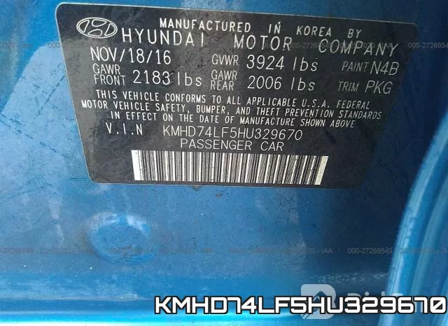 KMHD74LF5HU329670 фото 10