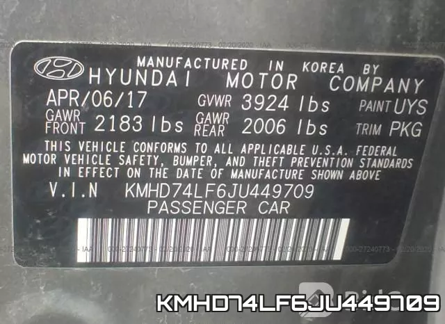KMHD74LF6JU449709 фото 10