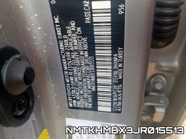 NMTKHMBX3JR015513 фото 2